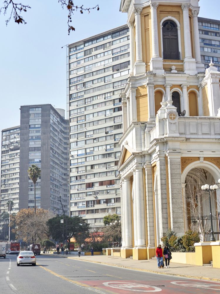 a white building with a tower