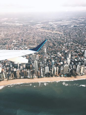 top view of city buildings