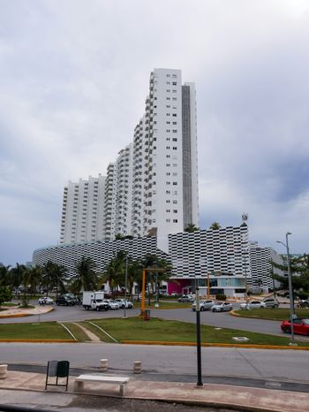 a tall building with many windows