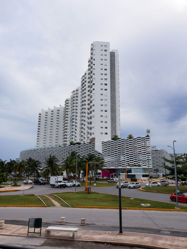 a tall building with many windows