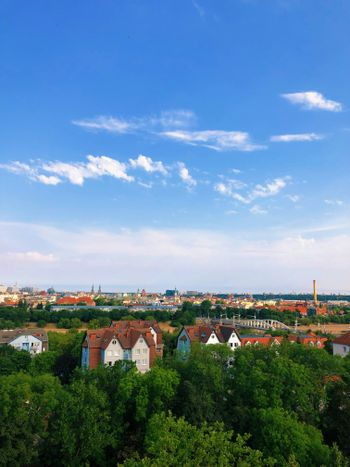 a view of a city from a hill