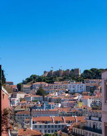 A view of a city from a hill