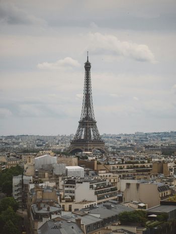 a tall metal tower in Eiffel Tower