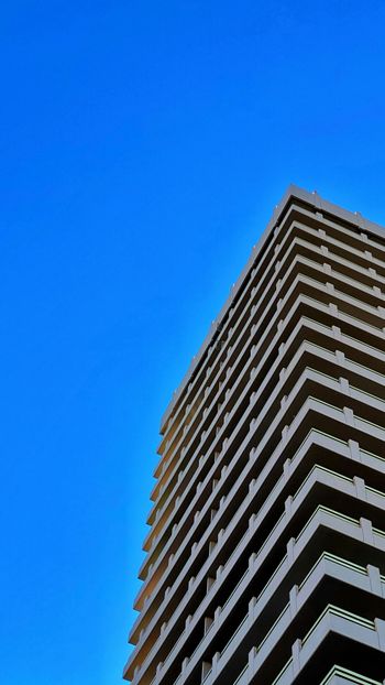 white and blue concrete building