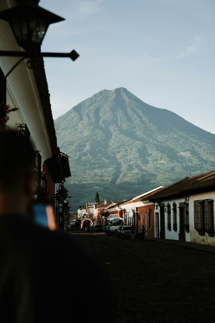 a view of a mountain in the distance