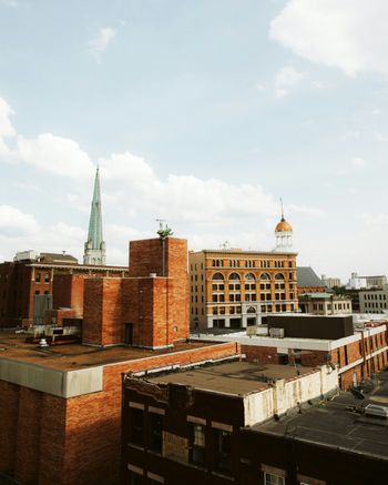 a view of a city from a roof of a building