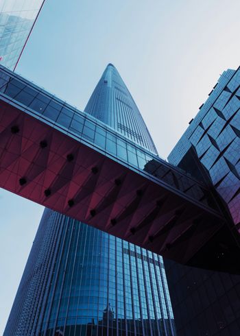 low angle photography of high rise building