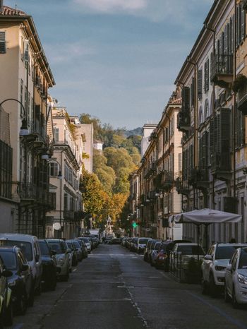 a street with cars parked along it