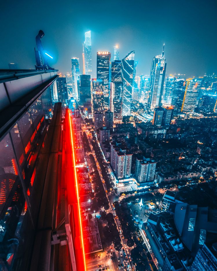 time lapse photo of high rise buildings