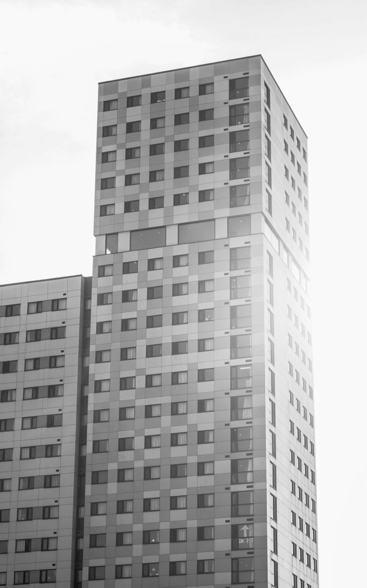 a tall building with many windows