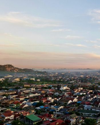 a view of a city with lots of houses