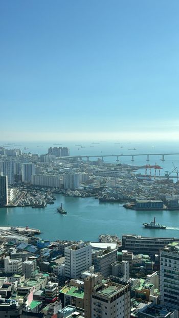 a large body of water surrounded by tall buildings