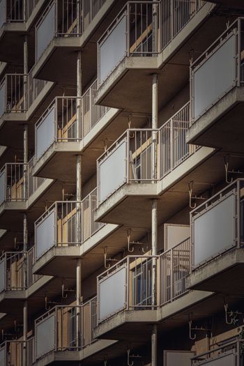 a very tall building with balconies and balconies
