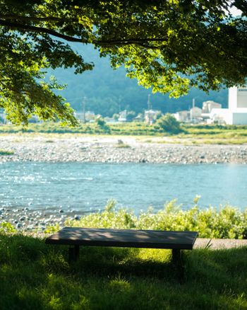 a bench overlooking a body of water