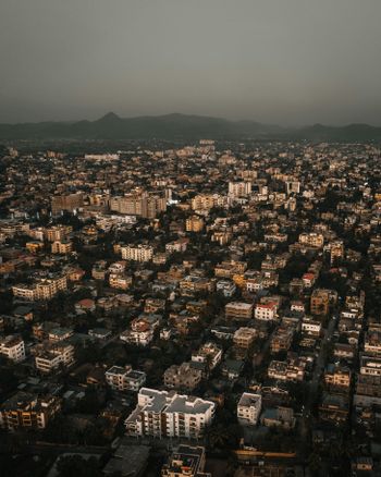 a city with many buildings